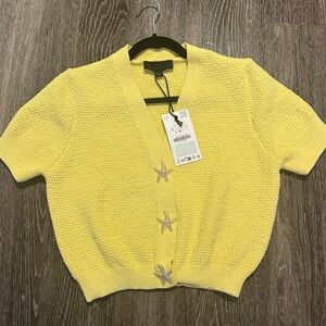 Zara NWT Short Sleeve Knit Starfish Sweater